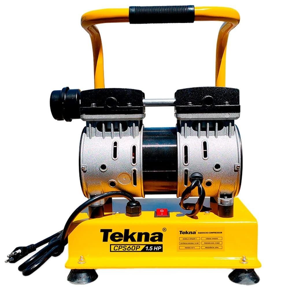 Compressor de Ar Direto Tekna CPS60P 1,5HP: Potência, Silêncio e Ar Puro para suas Tarefas!