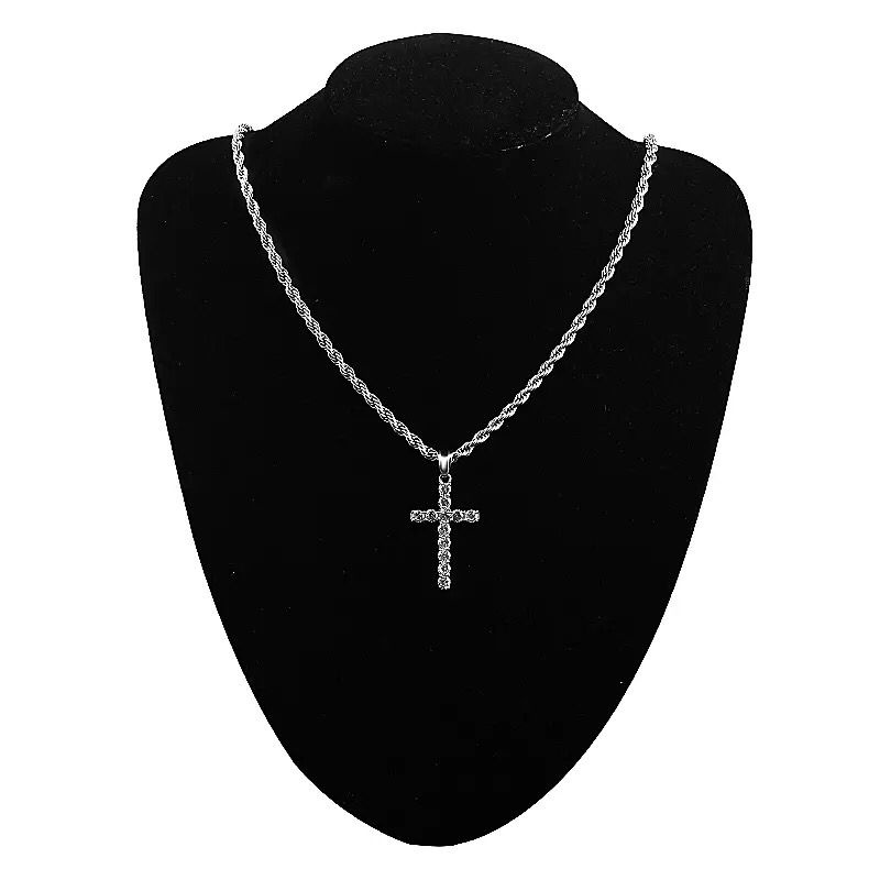 Corrente Baiana de Luxo com Cruz Ice Cravejada