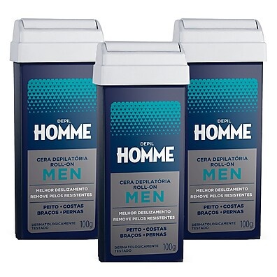 Cravo Men: Kit Depilação Roll-on para Homens