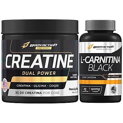 Creatina Dual Power + L-Carnitina com Cafeína: O Combo que Vai Acelerar Seus Resultados