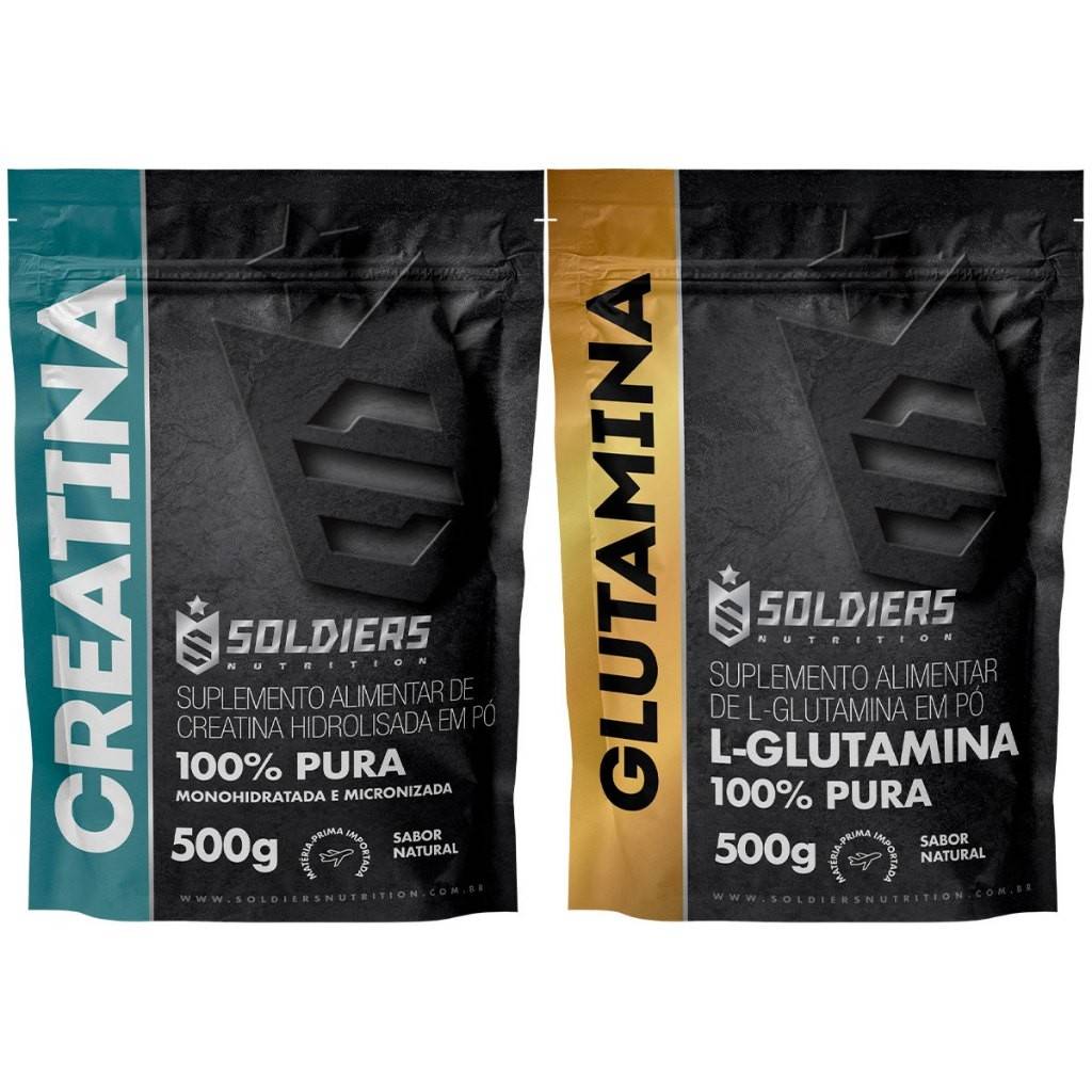 Creatina + Glutamina: Kit Ganho de Massa e Recuperação