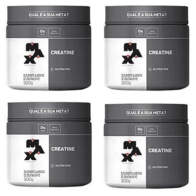 Creatina Max Titanium: Kit 4x300g Pura e Potente 💪