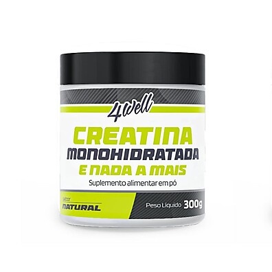 Creatina Monohidratada 300g - Pura, Importada e Natural