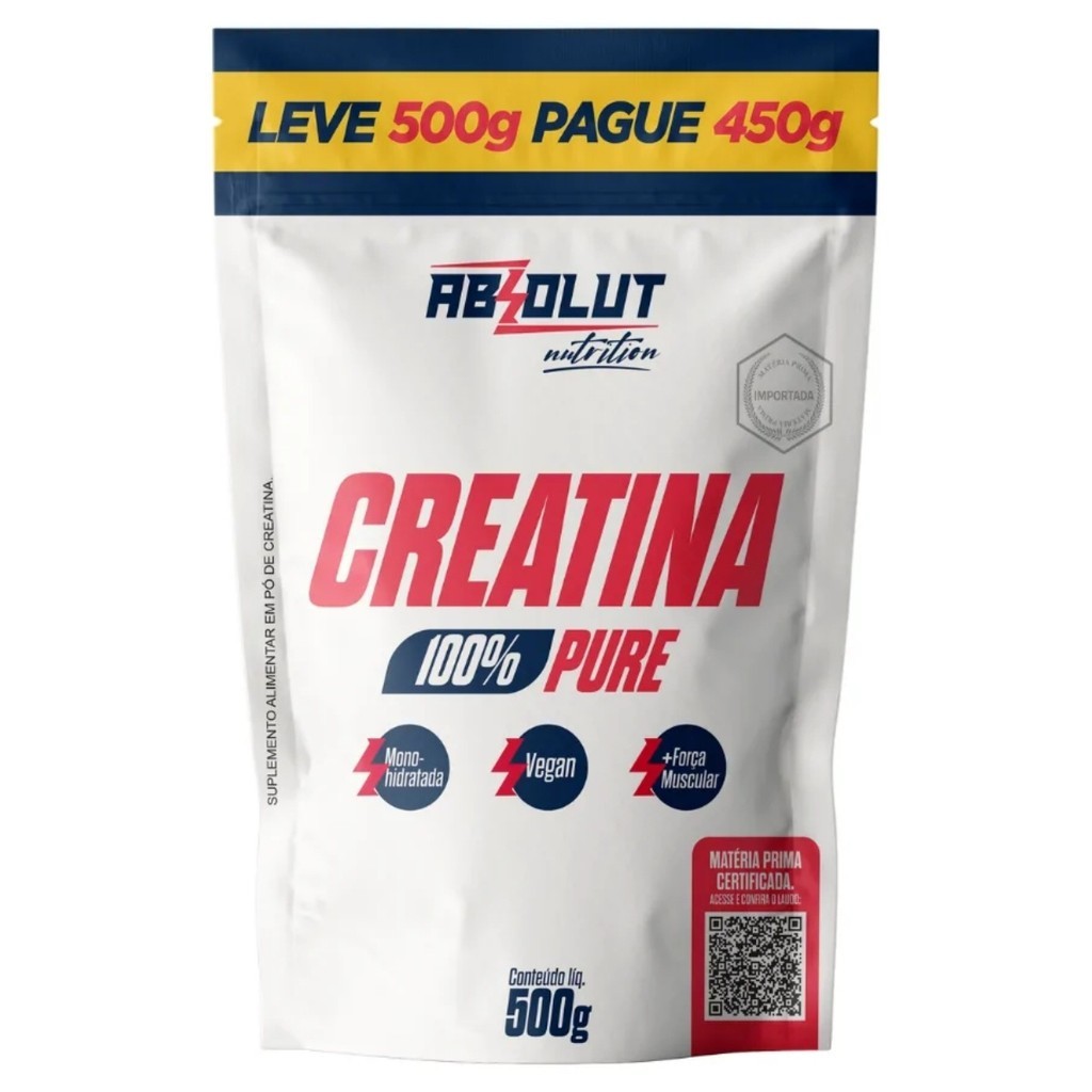 Creatina Pura 500g Absolut: Força e Energia!