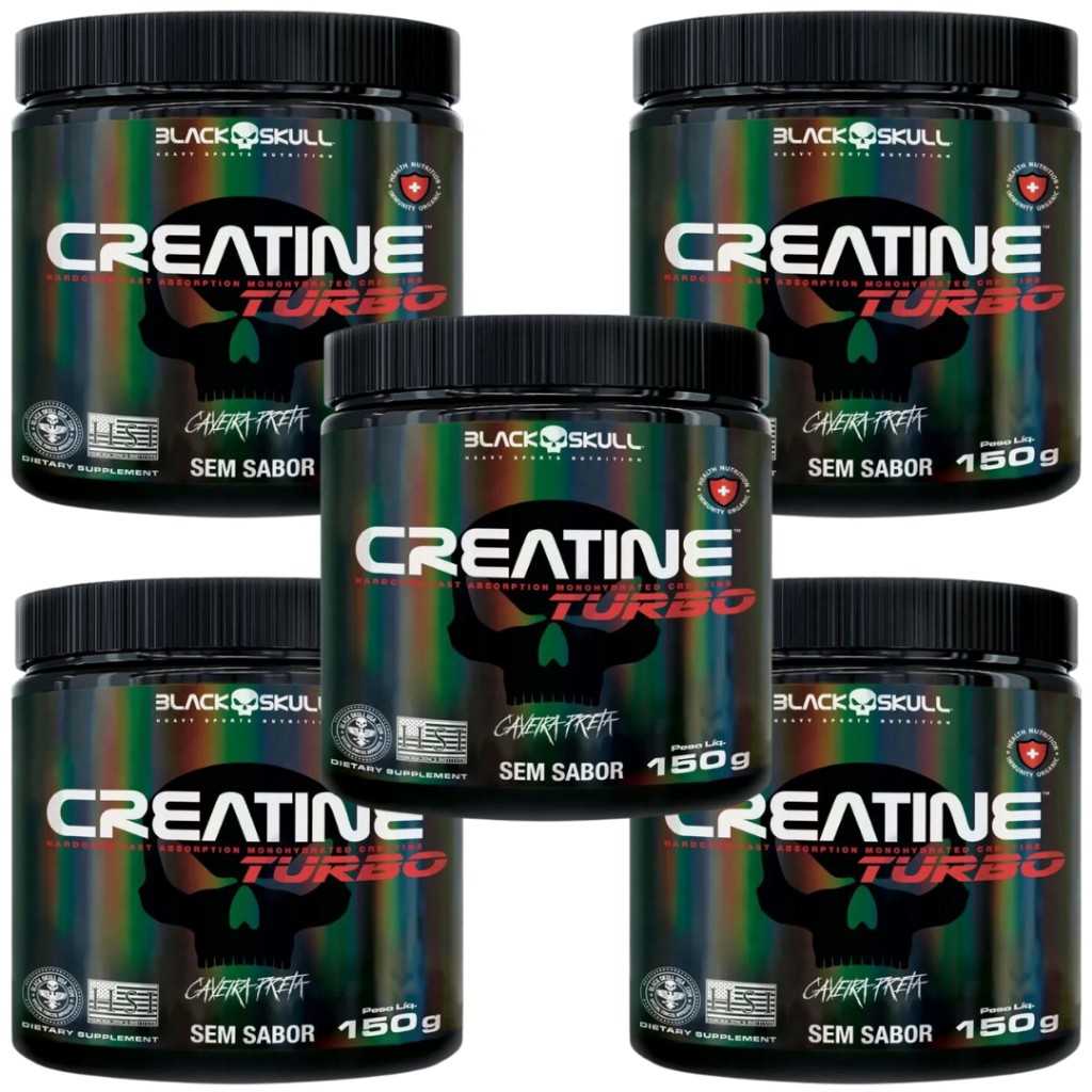 Creatina Turbo Black Skull: Ganhe Força e Energia!