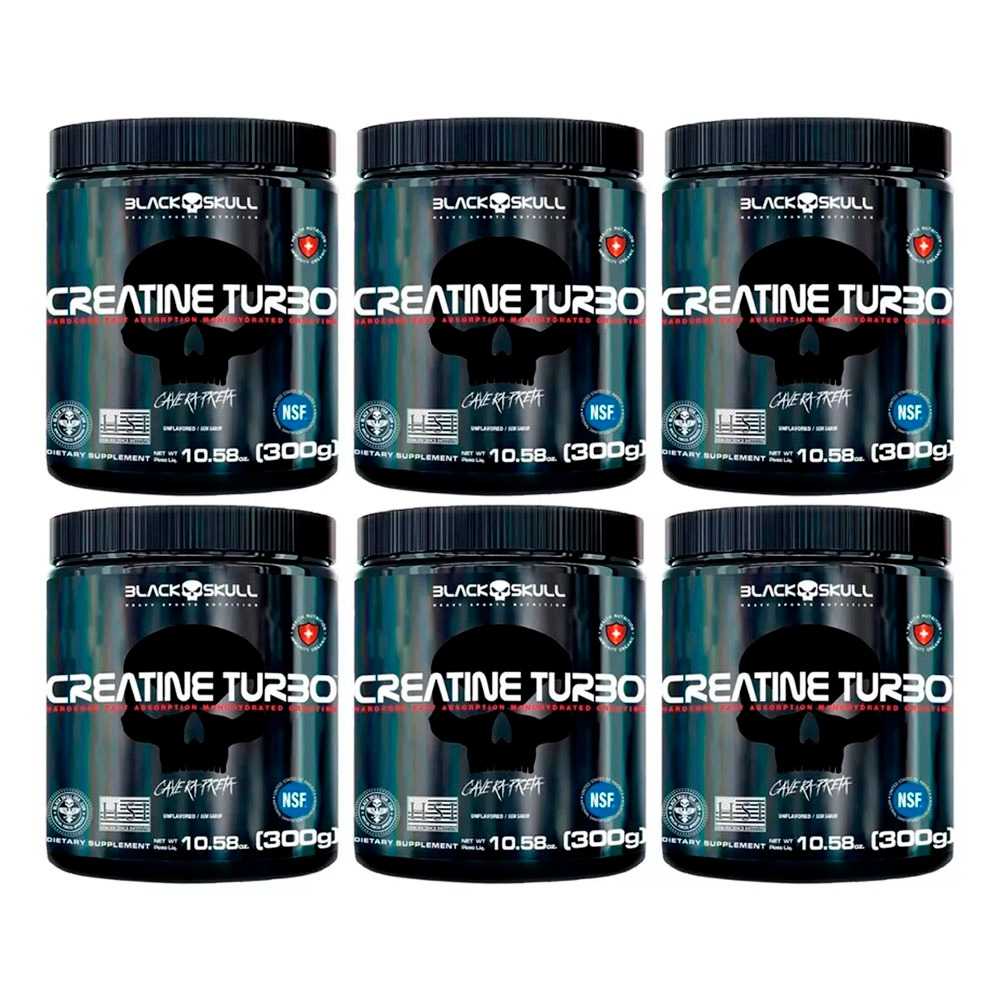 Creatina Turbo Black Skull: Ganhe Força e Massa!