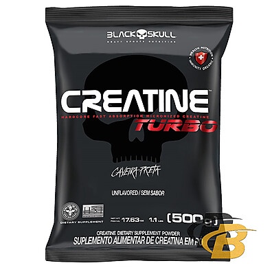 Creatina Turbo Black Skull: Mais Força e Energia!