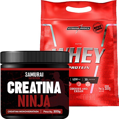 Creatina + Whey: Kit Ninja Samurai & Integralmédica