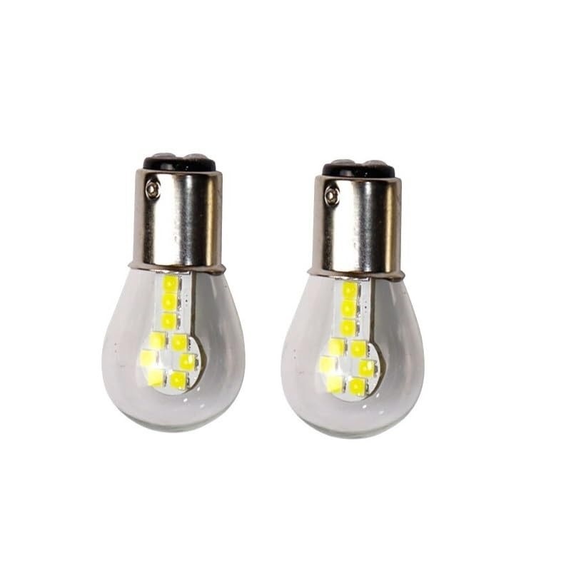 Par de Lâmpadas LED Cree 2 Polos 12 Leds Branca: Freio, Lanterna e Ré de Alta Performance