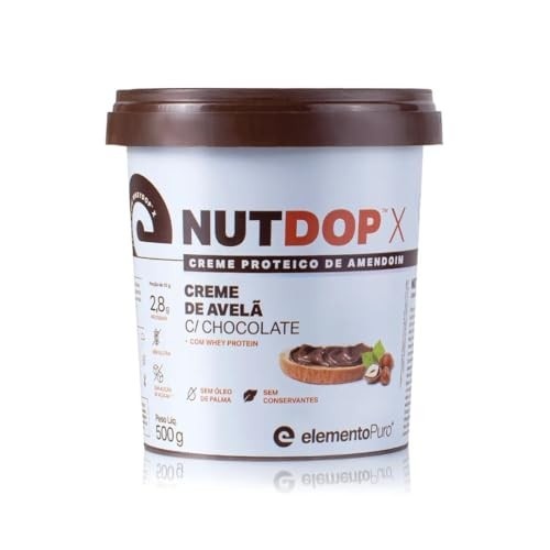 Elemento Puro Nutdop X Creme De Amendoim - Creme De Avelã Com Chocolate - 500G Elementopuro