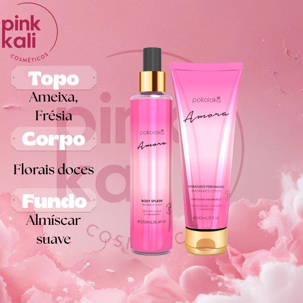 Creme Corporal Perfumado Amora POKOLOKA: Hidratação e Fragrância para Viajar