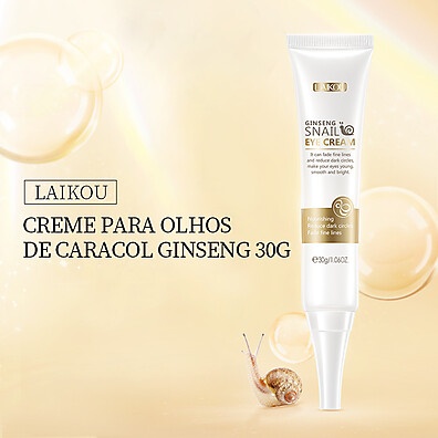 Creme de Olhos Caracol Laikou: Adeus, Olheiras e Rugas!