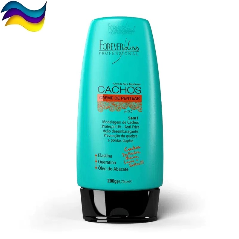 Creme de Pentear Cachos 5 em 1 Forever Liss: Defina e Proteja Seus Cachos