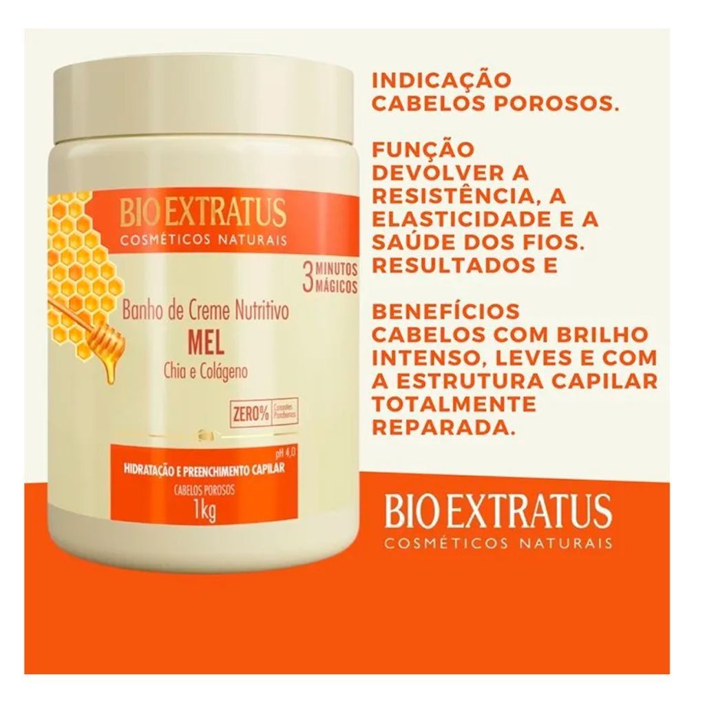 Creme de Tratamento Mel Bio Extratus: Hidratação Profunda