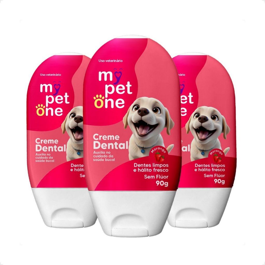 Creme Dental Morango Mypetone: Saúde Bucal Pet
