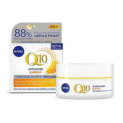 Creme Facial Nivea Q10 Energy Dia FPS 15: Antissinais Potente