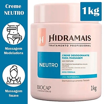 Creme Hidramais Neutro 1kg – Hidratação Profunda com Vitamina E