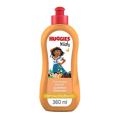 Creme Huggies Kids Cachinhos Poderosos 360ml – Hidratação Real para Cabelos Cacheados