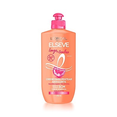 Creme para Pentear Elseve Longo dos Sonhos 250ml – Salve Seus Últimos 3cm!