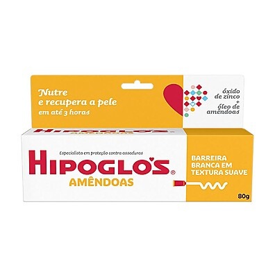 Creme Preventivo Contra Assaduras Hipoglós Amêndoas 80g – Proteção Real para a Pele do Bebê