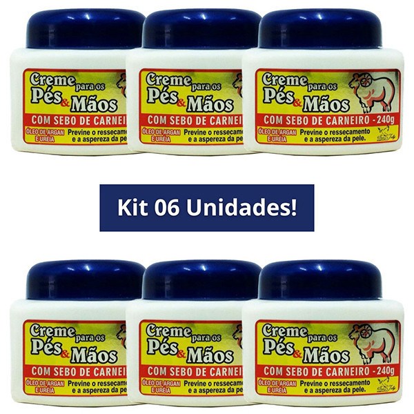 Creme Sebo de Carneiro 6 Unidades: Hidratação Profunda e Proteção