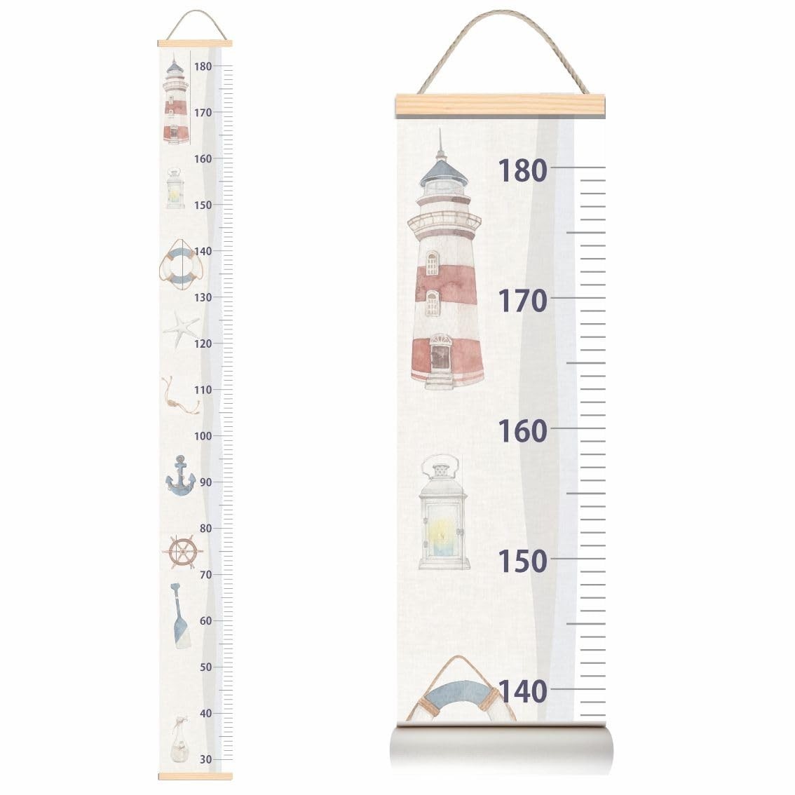 Régua do Crescimento Marinheiro 180cm - Decore e Acompanhe o Crescimento com Estilo Náutico