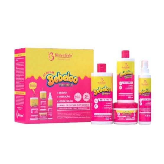 Kit Capilar Tutti Frutti Bio Instinto: Hidratação Nostálgica para Cabelos Lisos, Cacheados e Crespos