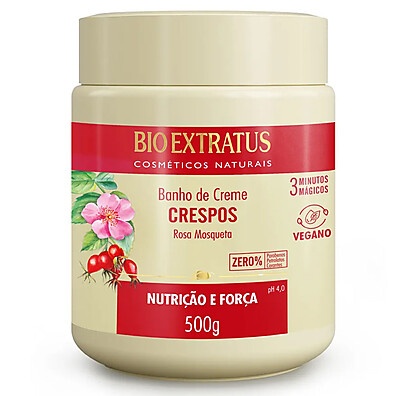 Crespos Fortes e Hidratados: Banho de Creme Bio Extratus 500g