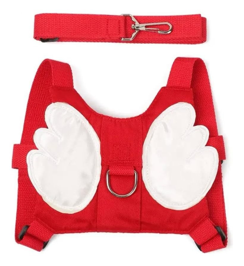 Coleira Guia Infantil com Mochila de Segurança Anti-Perda para Crianças - Extensível 1,5m (Vermelho)
