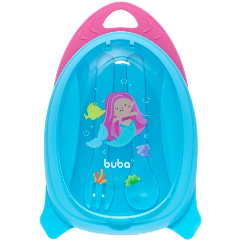 Kit Refeição Aventuras Sereia com Talheres - Buba | Para Bebês e Crianças