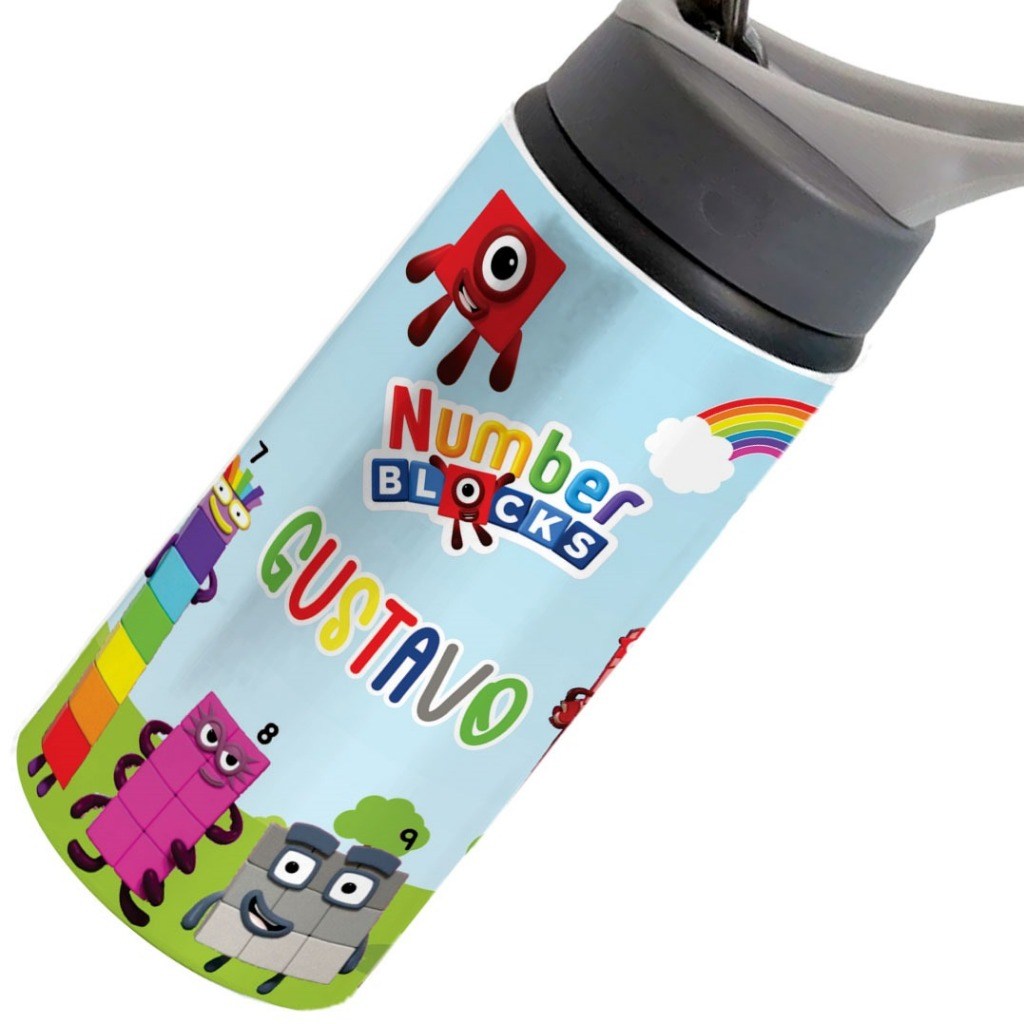 Garrafa Numberblocks 1 a 10 - Hidratação Inteligente para Crianças