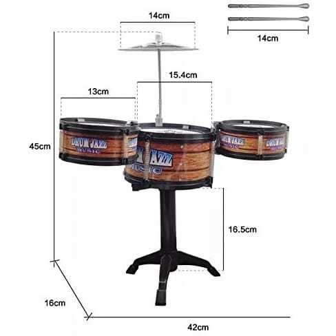 Mini Bateria Infantil com Baquetas – Diversão e Ritmo para Crianças