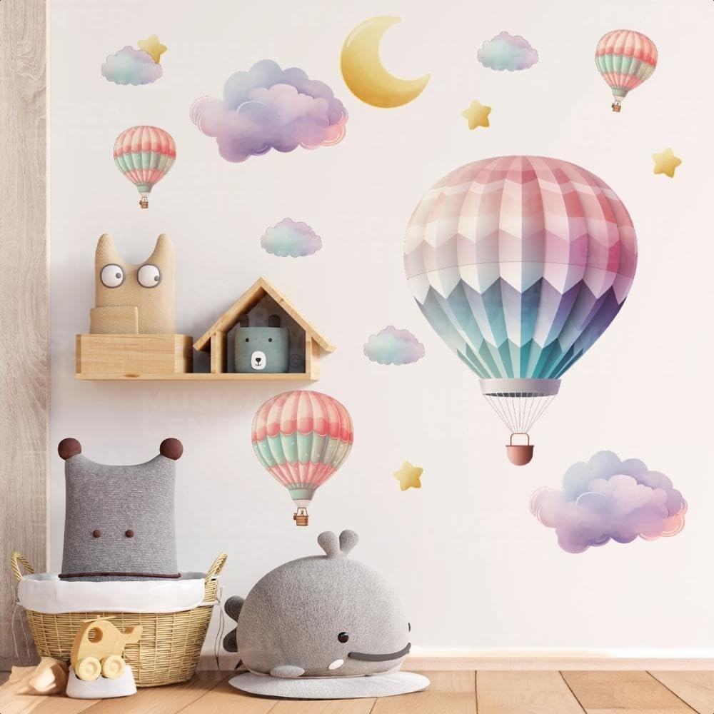 Adesivo Infantil Balão Lavável - Decoração Segura e Criativa para Quarto de Criança