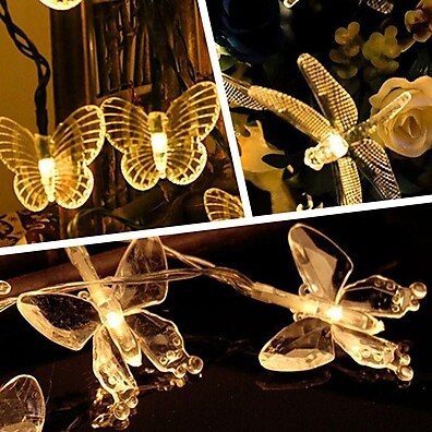 Luzes de Corda LED Borboleta – Decoração Romântica e Criativa