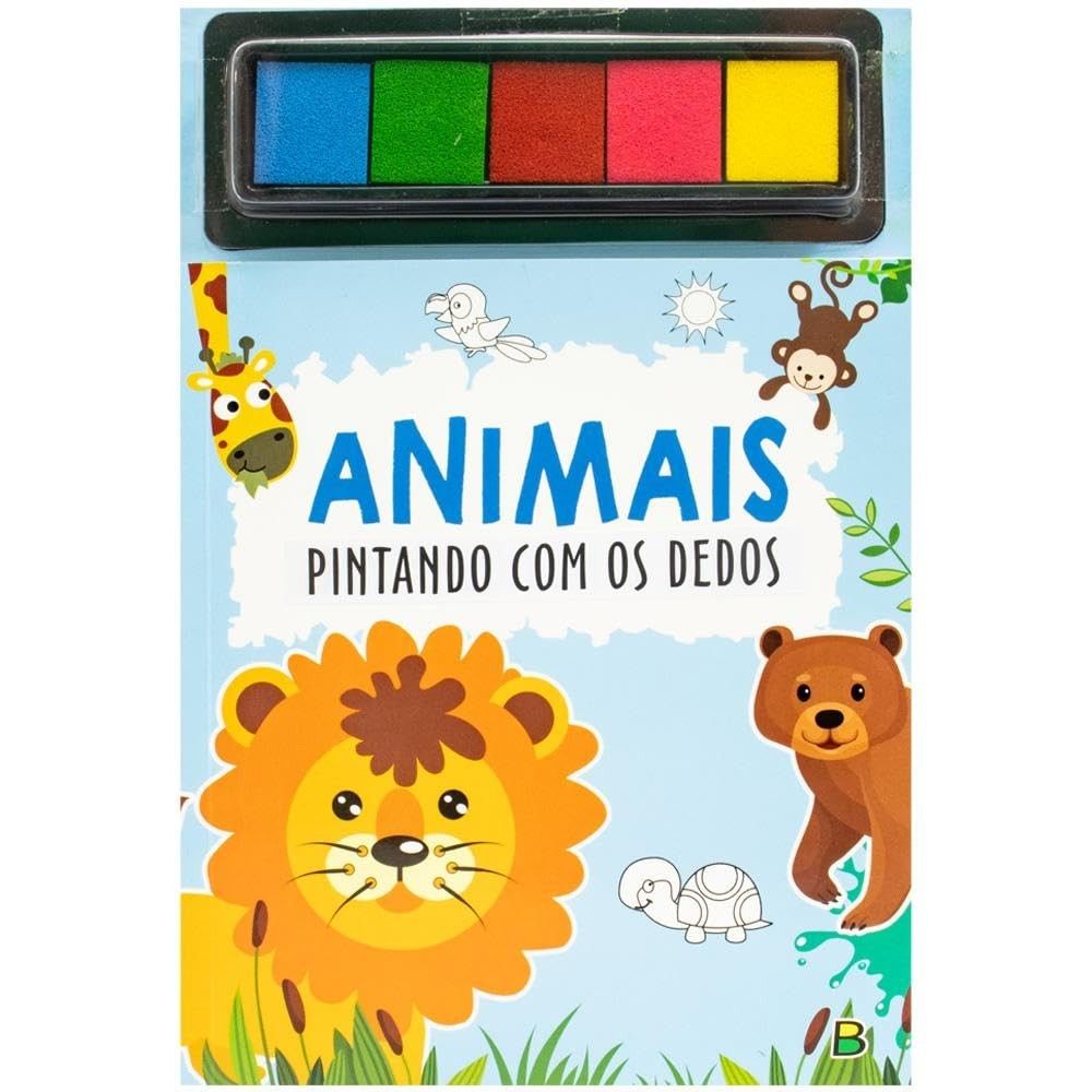 criativas-animais-divertida-criancas-dedos-com-pintura-a-para-de-livro-a