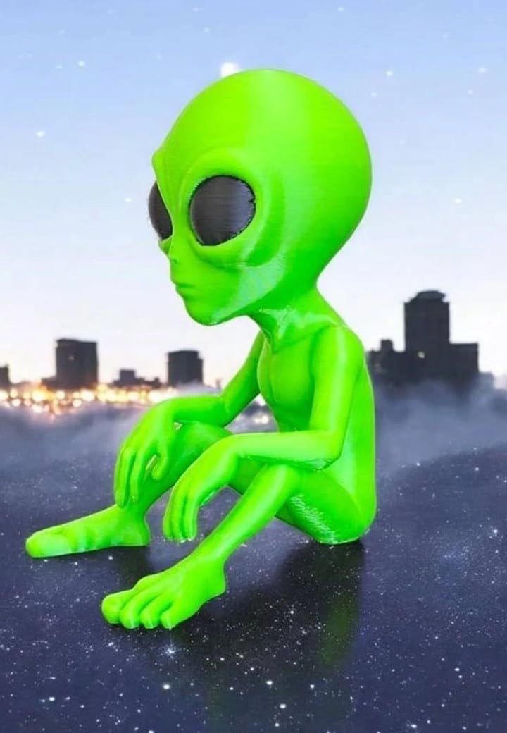 ET Extraterrestre Alienígena 3D - Decoração e Brinquedo Criativo 11,5 cm