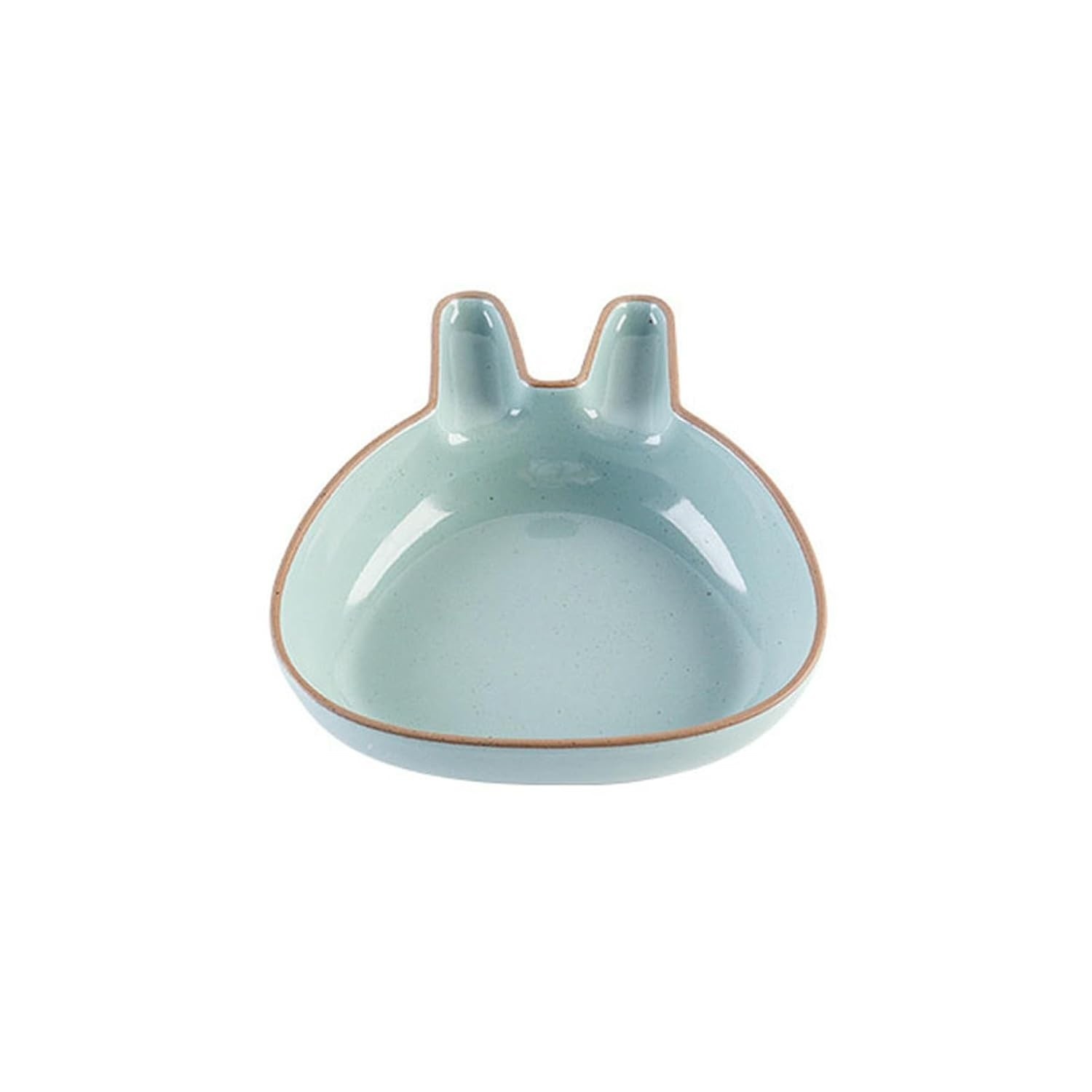 Prato Criativo de Cerâmica com Design de Coelho Azul - Utensílio de Mesa Moderno e Versátil
