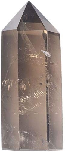 Quartzo Esfumaçado Natural - Varinha de Cristal Hexagonal para Cura e Equilíbrio Energético