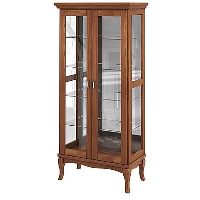 Cristaleira Bragi 2 Portas Imbuia – Elegância em Madeira Maciça