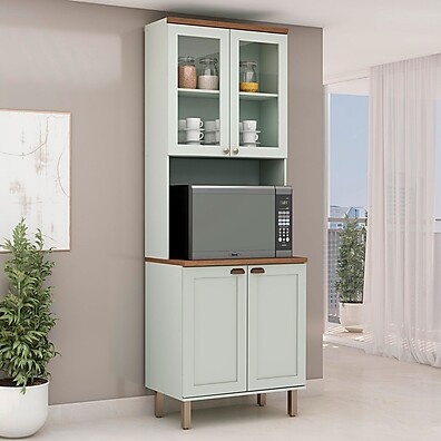 Cristaleira Iluminata: Elegância e Organização