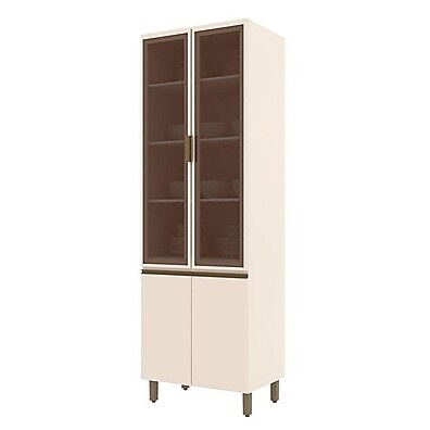 Cristaleira Off White 4 Portas: Organize com Estilo!
