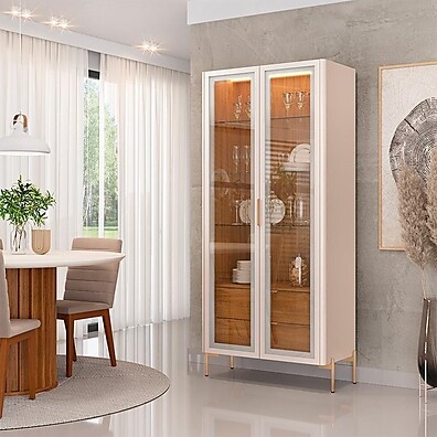 Cristaleira Vitória: Elegância e LED