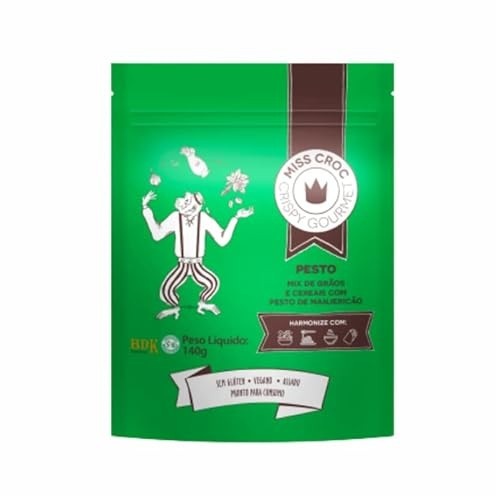 Kit 2x: Granola Crispy Pesto Sem Glúten Sachê Miss Croc 140g