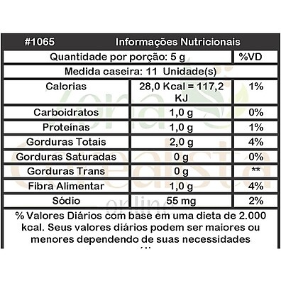 Alga Desidratada Veggie 5g: Snack Saudável e Crocante