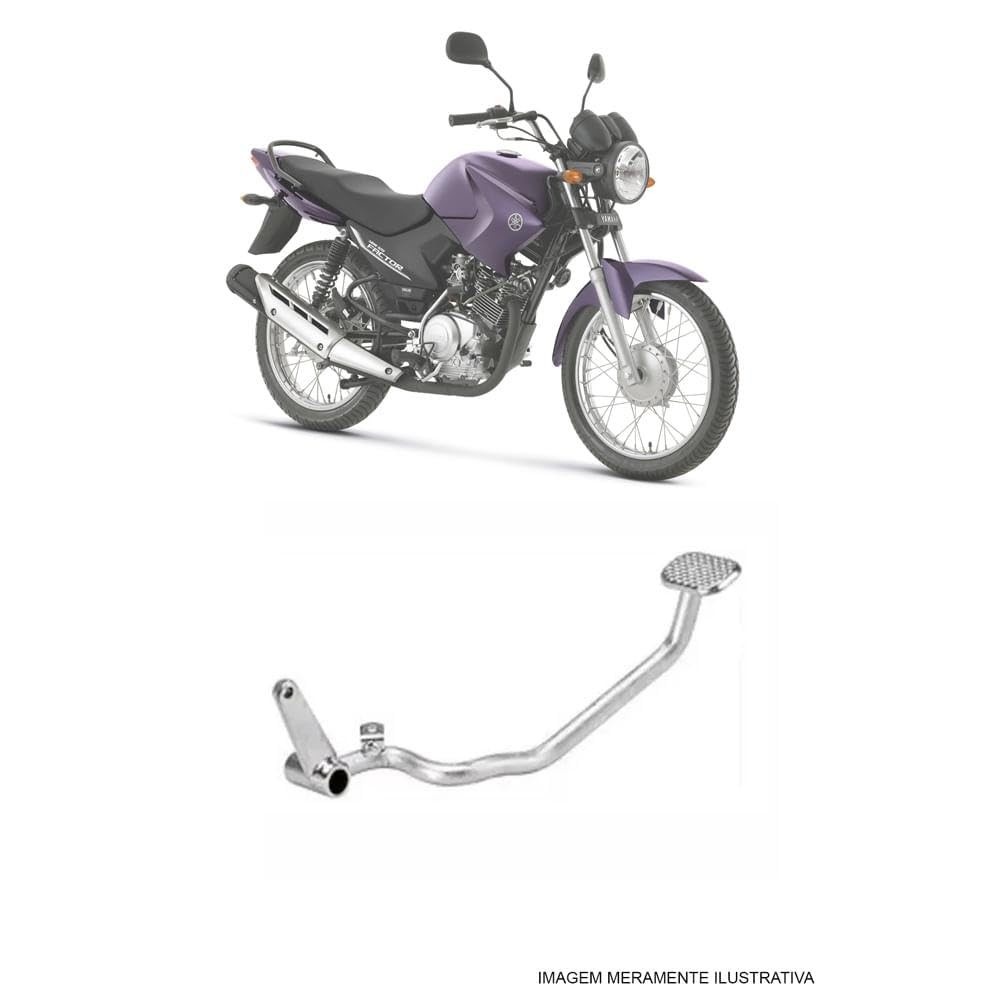 Pedal de Freio Cromado Cometa 5006: Segurança e Estilo para sua Yamaha Factor YBR 125 (2008-2016)