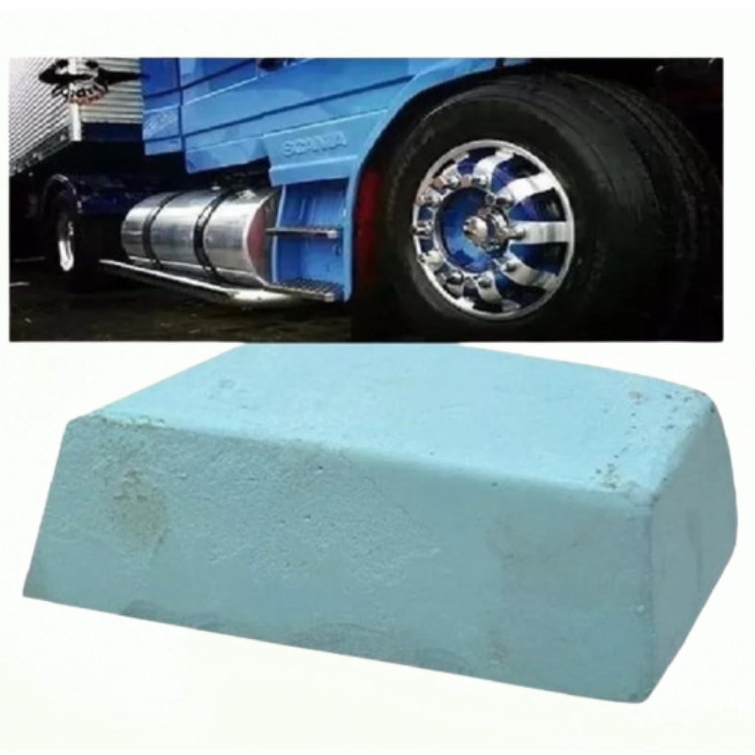 Pedra Azul para Polimento de Rodas de Caminhão Tanque Cromado (650gr)