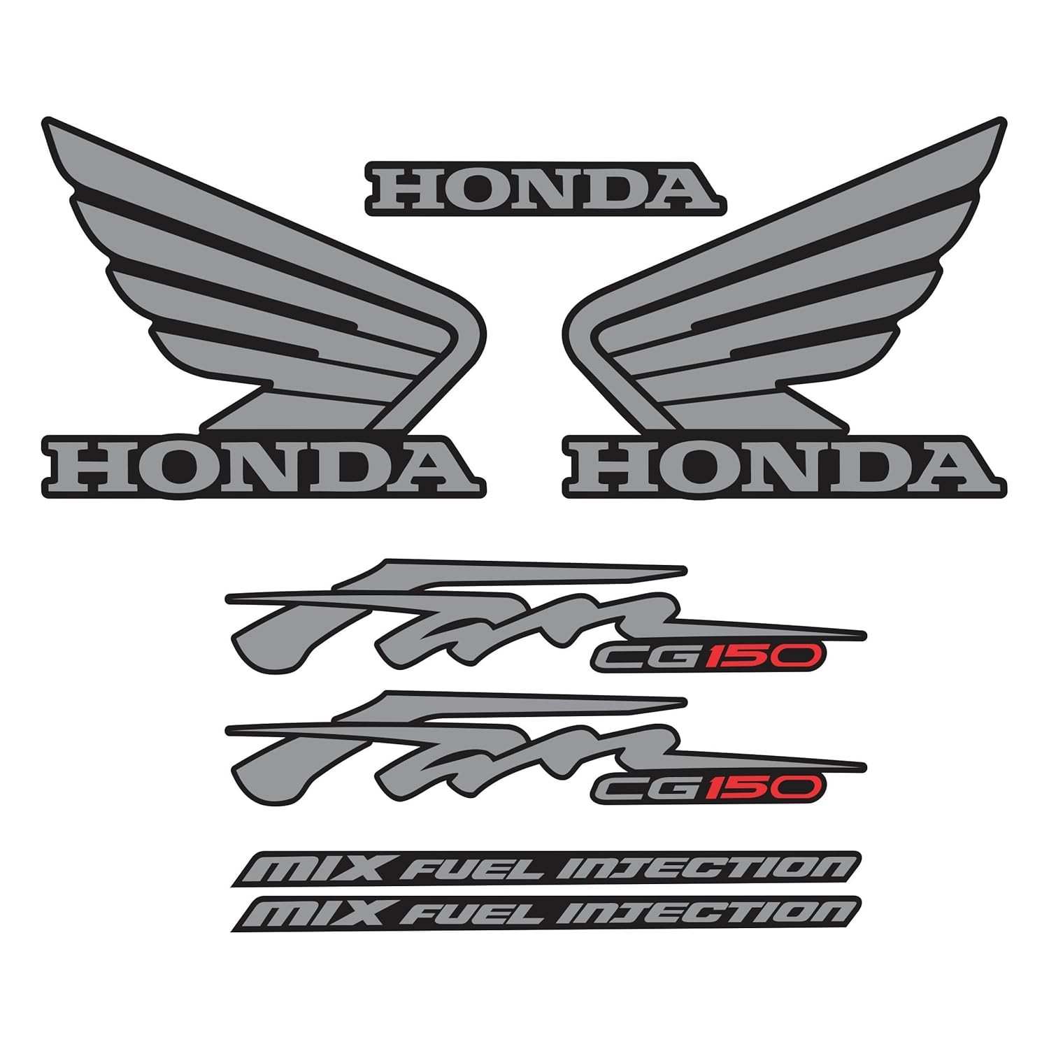 Adesivo Protetor Cinza Cromo para Honda CG Fan 150 2013 - Estilo e Proteção Premium