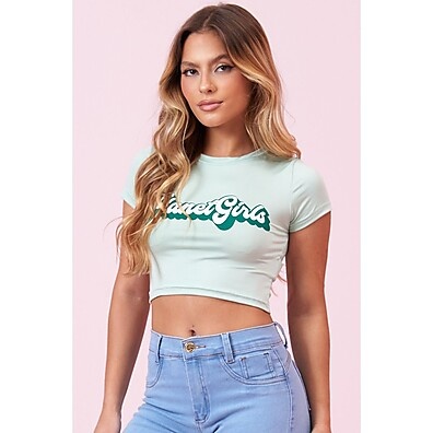 Cropped Groovy Planet Girls: Estilo e Atitude!