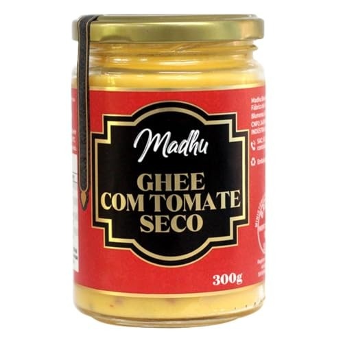 Manteiga Ghee com Tomate Seco C/sal 400g - Madhu Ghee