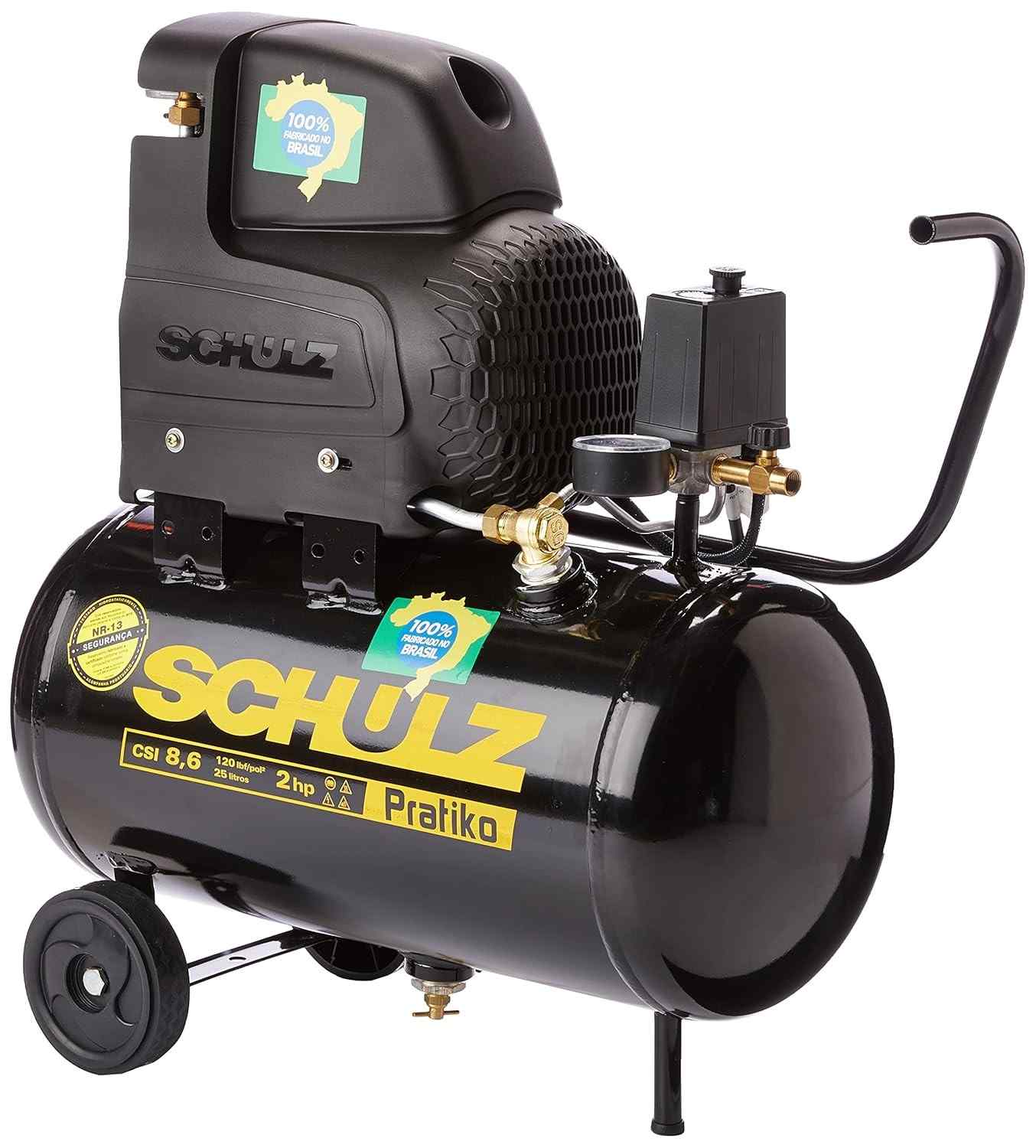 Motocompressor de Ar Portátil CSI 8,6Pratiko 2CV 220V - Potência e Mobilidade para Seu Projeto!